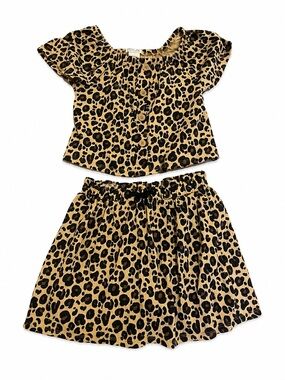 Rachel Zoe Leopard Print Two-Piece Set - Tan & Black